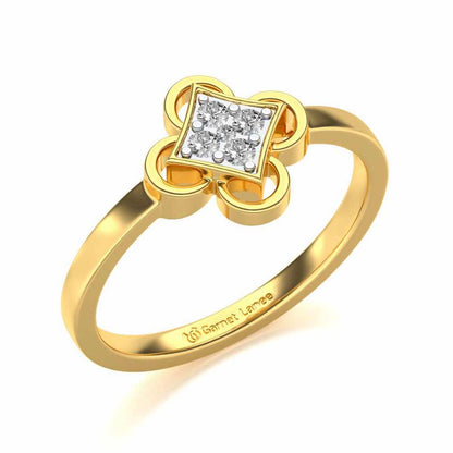 Harinakshi Silver Ring - Yellow Gold - Image 1