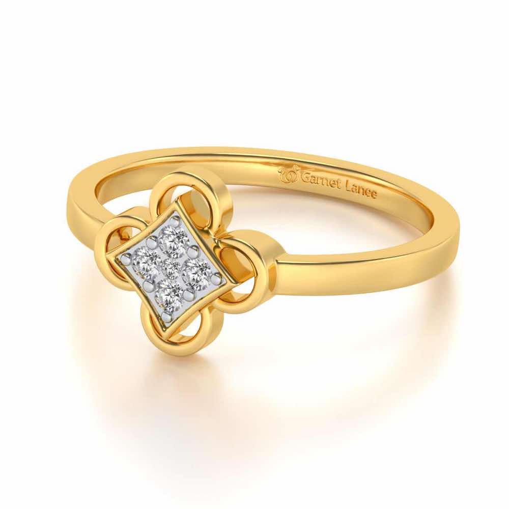 Harinakshi Silver Ring - Yellow Gold - Image 2