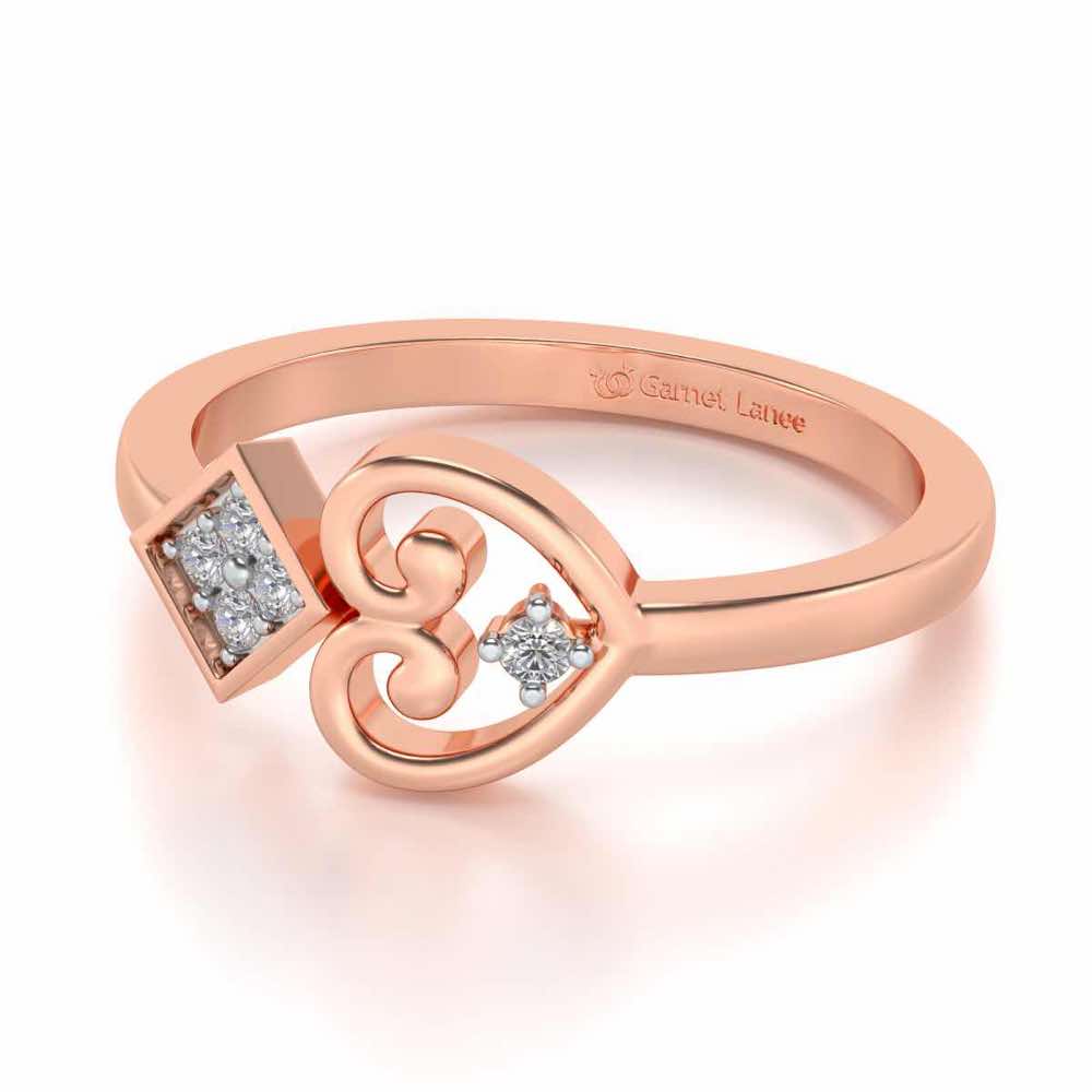 Harini Silver Ring - Rose Gold - Image 2