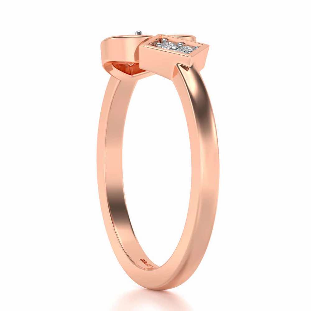 Harini Silver Ring - Rose Gold - Image 3