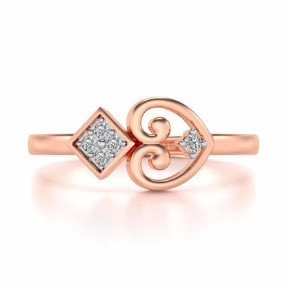 Harini Silver Ring - Rose Gold - Image 4