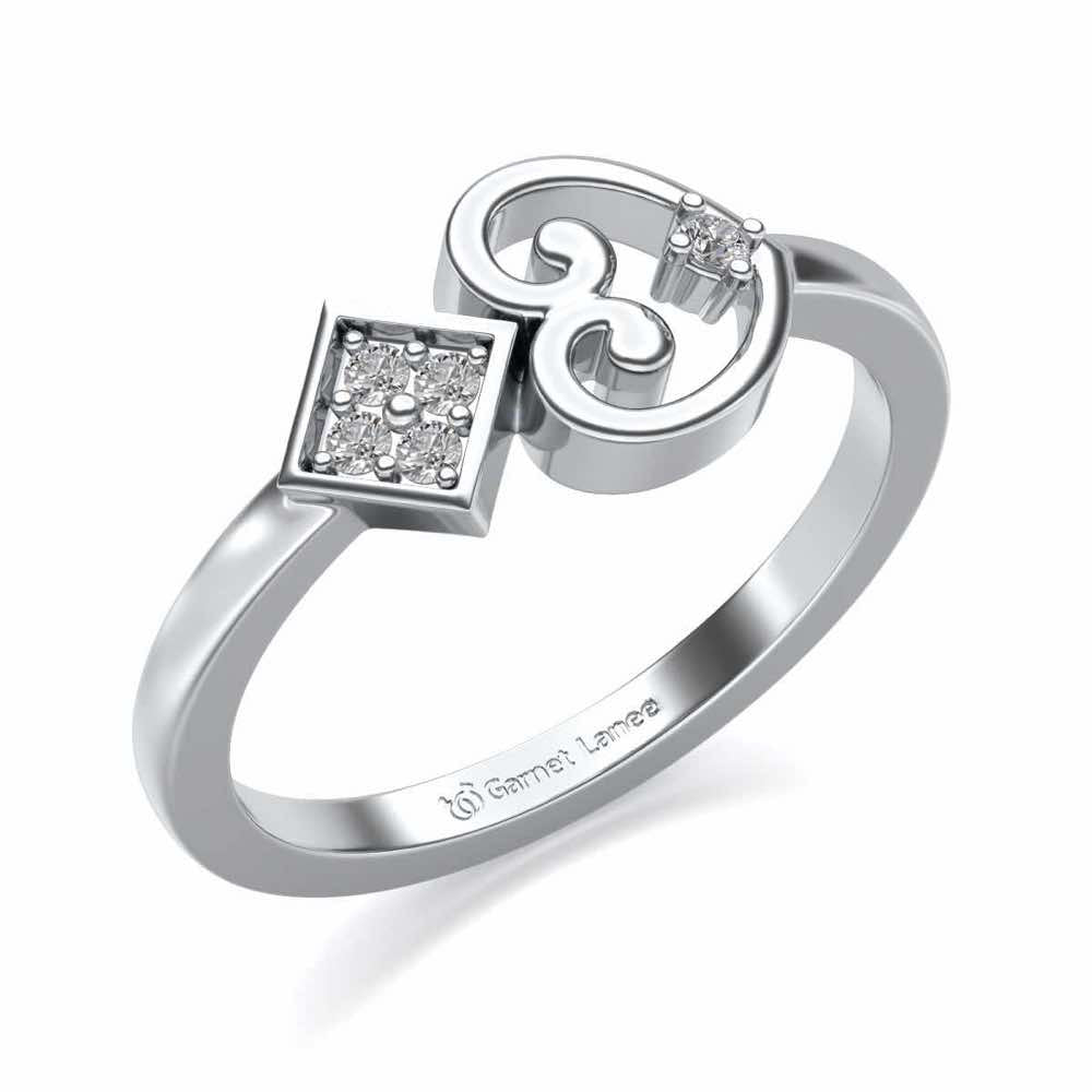 Harini Silver Ring - White Gold - Image 1