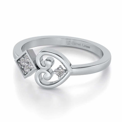 Harini Silver Ring - White Gold - Image 2