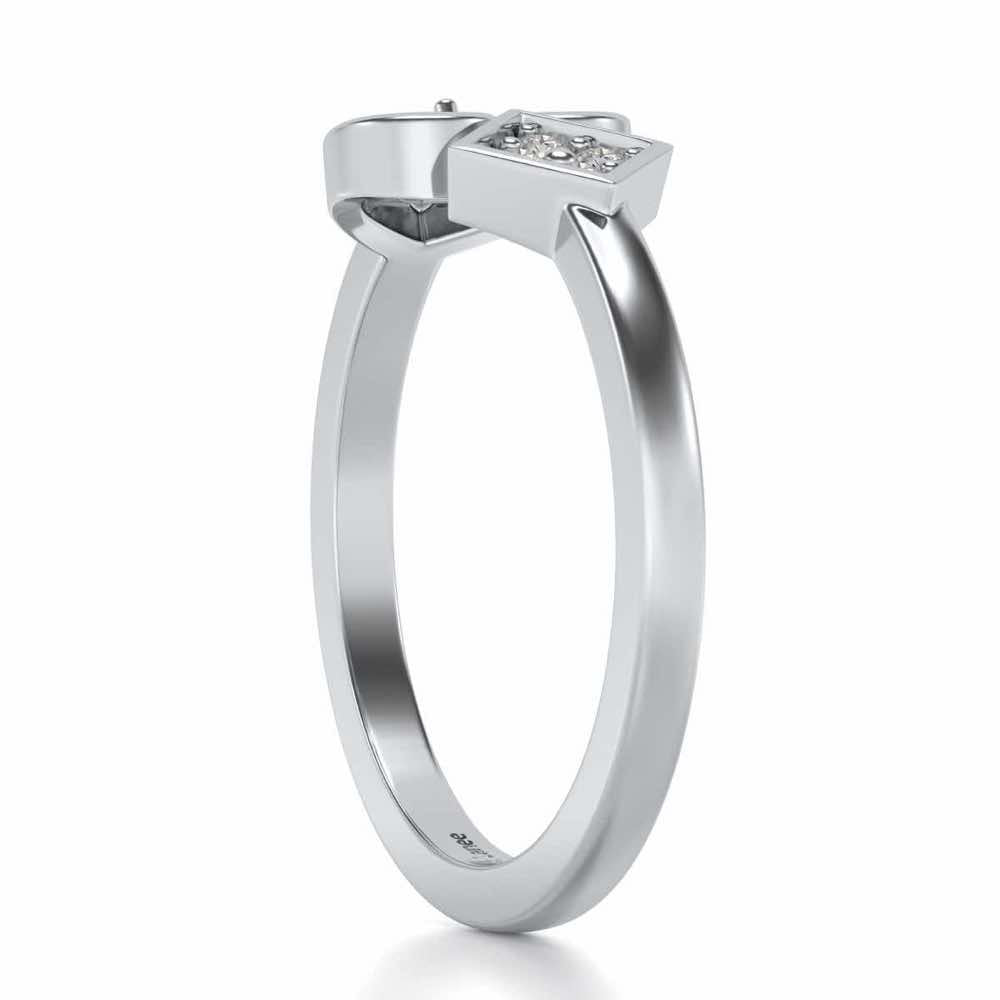 Harini Silver Ring - White Gold - Image 3