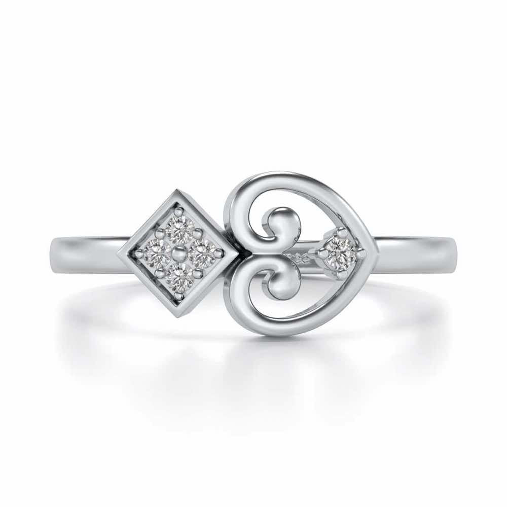 Harini Silver Ring - White Gold - Image 4