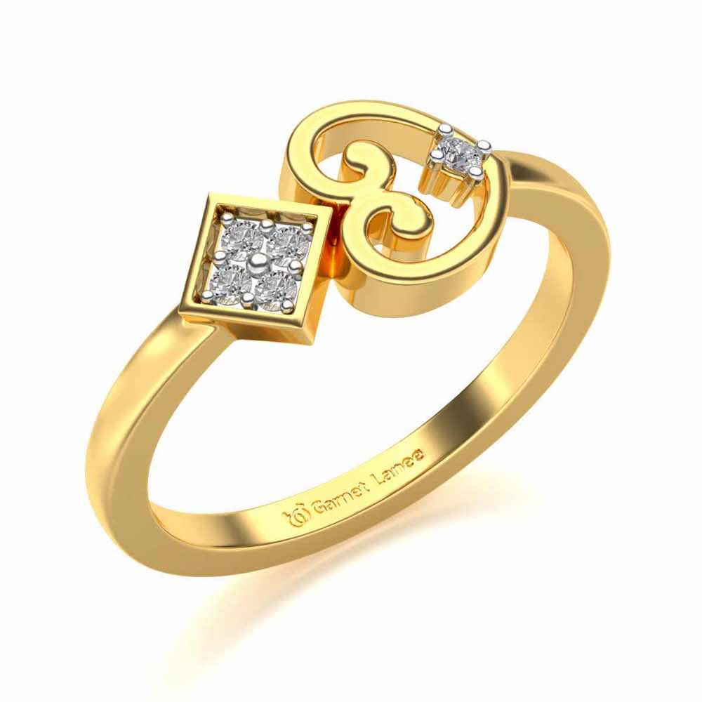 Harini Silver Ring - Yellow Gold - Image 1