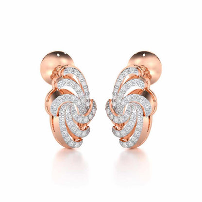 Harmonic Uplift Silver Earrings - Rose Gold - Image 2