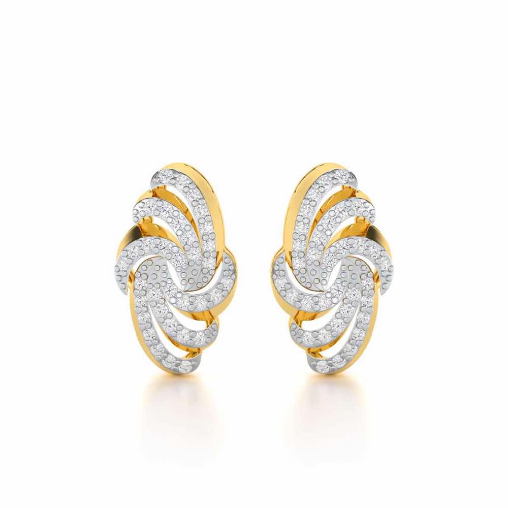 Harmonic Uplift Silver Earrings - Yellow Gold - Image 1