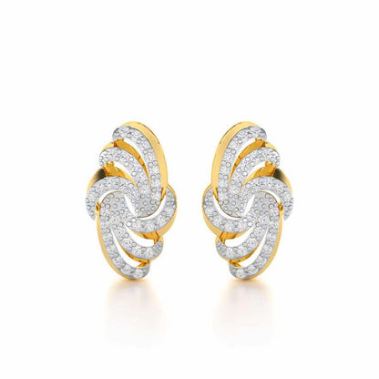 Harmonic Uplift Silver Earrings - Yellow Gold - Image 1