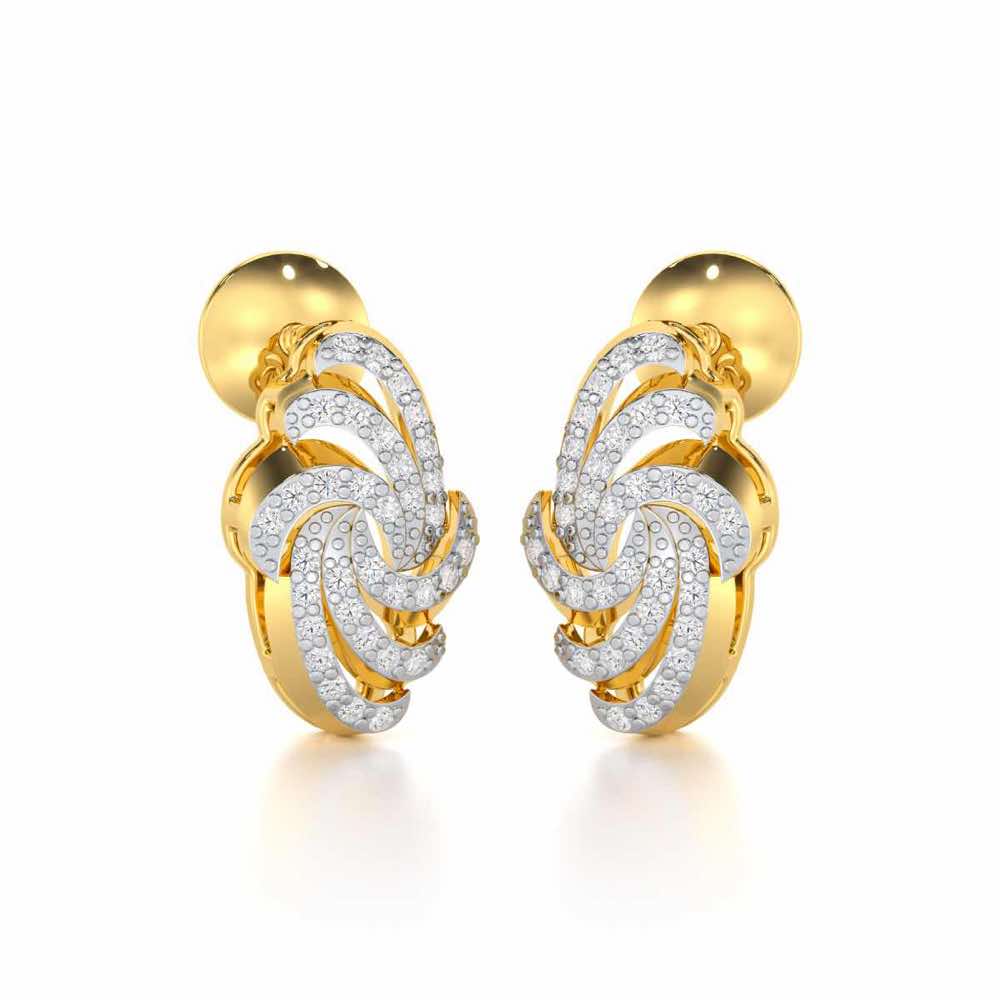 Harmonic Uplift Silver Earrings - Yellow Gold - Image 2