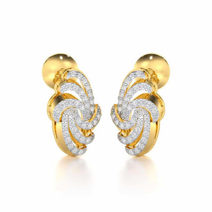 Harmonic Uplift Silver Earrings - Yellow Gold - Image 2