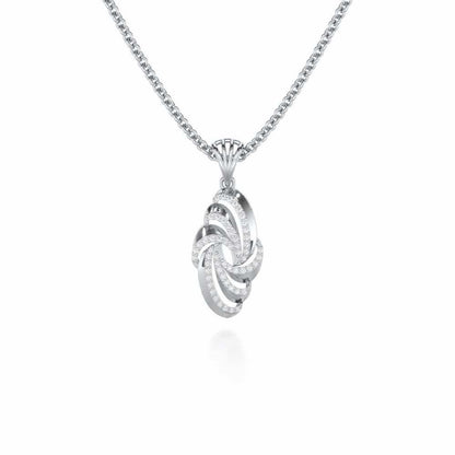 Harmonic Uplift Silver Pendant - White Gold - Image 1