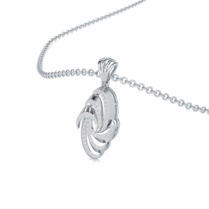 Harmonic Uplift Silver Pendant - White Gold - Image 2