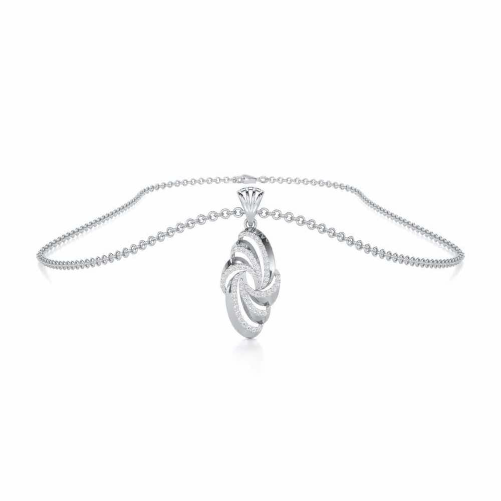 Harmonic Uplift Silver Pendant - White Gold - Image 3