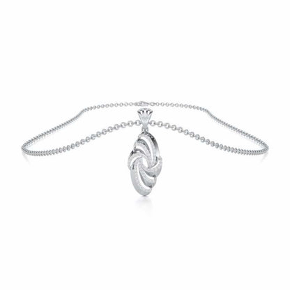 Harmonic Uplift Silver Pendant - White Gold - Image 3