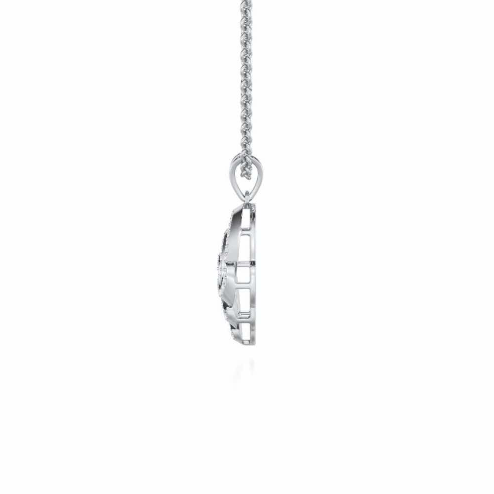 Harmonic Uplift Silver Pendant - White Gold - Image 4