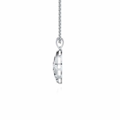 Harmonic Uplift Silver Pendant - White Gold - Image 4