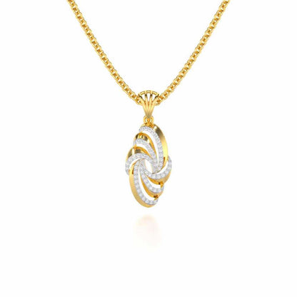 Harmonic Uplift Silver Pendant - Yellow Gold - Image 1
