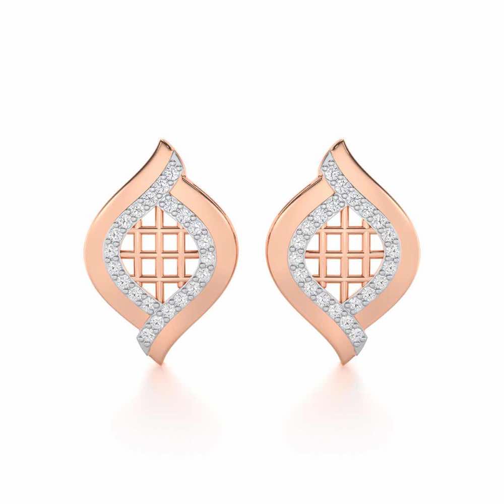Harmony Delight Silver Earrings - Rose Gold - Image 1
