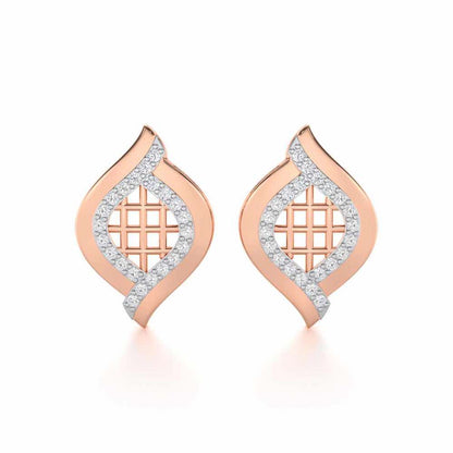 Harmony Delight Silver Earrings - Rose Gold - Image 1