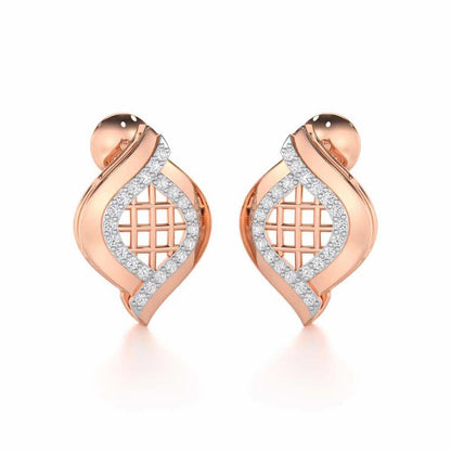 Harmony Delight Silver Earrings - Rose Gold - Image 2