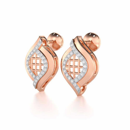 Harmony Delight Silver Earrings - Rose Gold - Image 3
