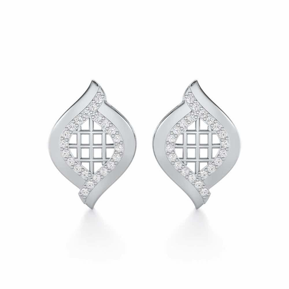 Harmony Delight Silver Earrings - White Gold - Image 1