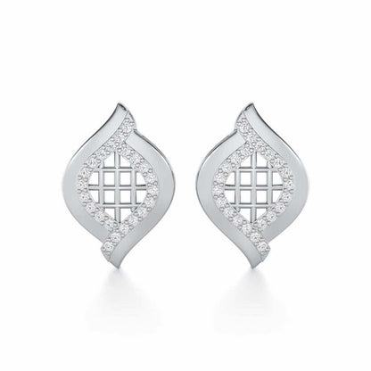 Harmony Delight Silver Earrings - White Gold - Image 1