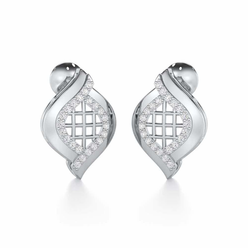 Harmony Delight Silver Earrings - White Gold - Image 2