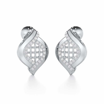 Harmony Delight Silver Earrings - White Gold - Image 2
