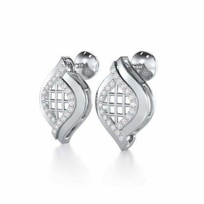 Harmony Delight Silver Earrings - White Gold - Image 3