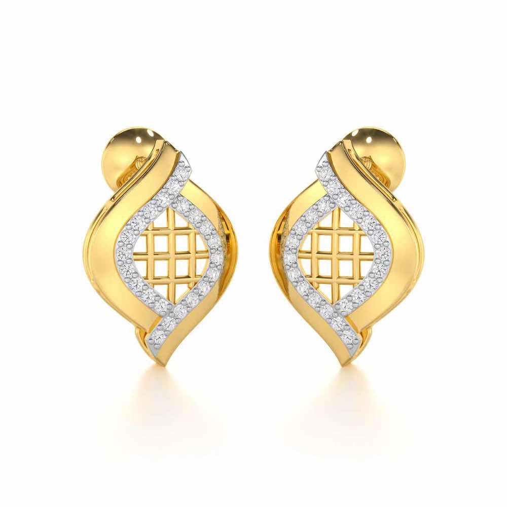 Harmony Delight Silver Earrings - Yellow Gold - Image 2