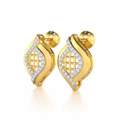Harmony Delight Silver Earrings - Yellow Gold - Image 3