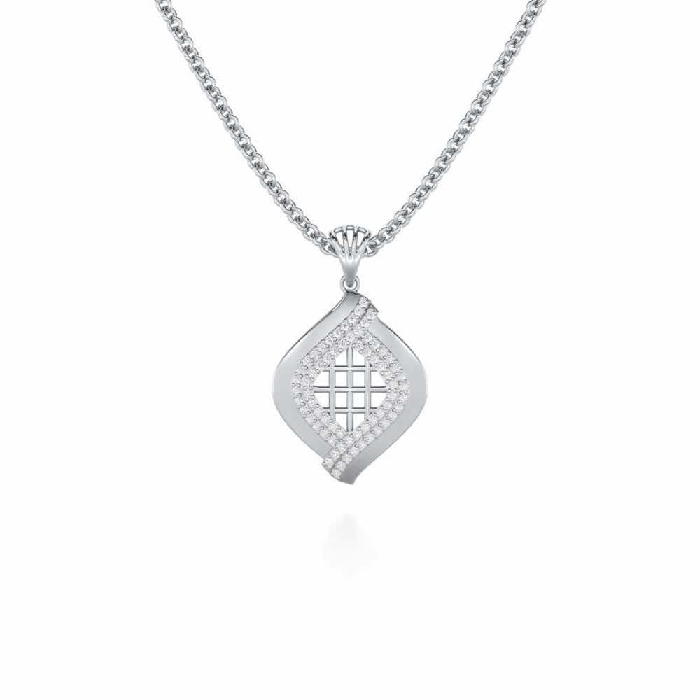Harmony Delight Silver Pendant - White Gold - Image 1
