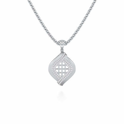 Harmony Delight Silver Pendant - White Gold - Image 1