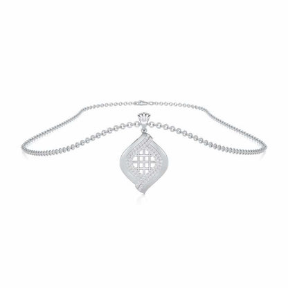 Harmony Delight Silver Pendant - White Gold - Image 3