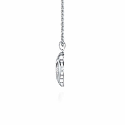 Harmony Delight Silver Pendant - White Gold - Image 4