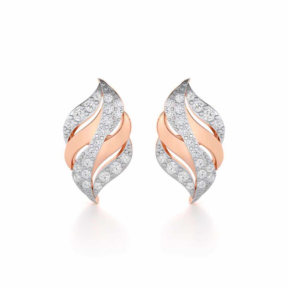 Harmony Serenade Silver Earrings - Rose Gold - Image 1