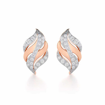 Harmony Serenade Silver Earrings - Rose Gold - Image 1