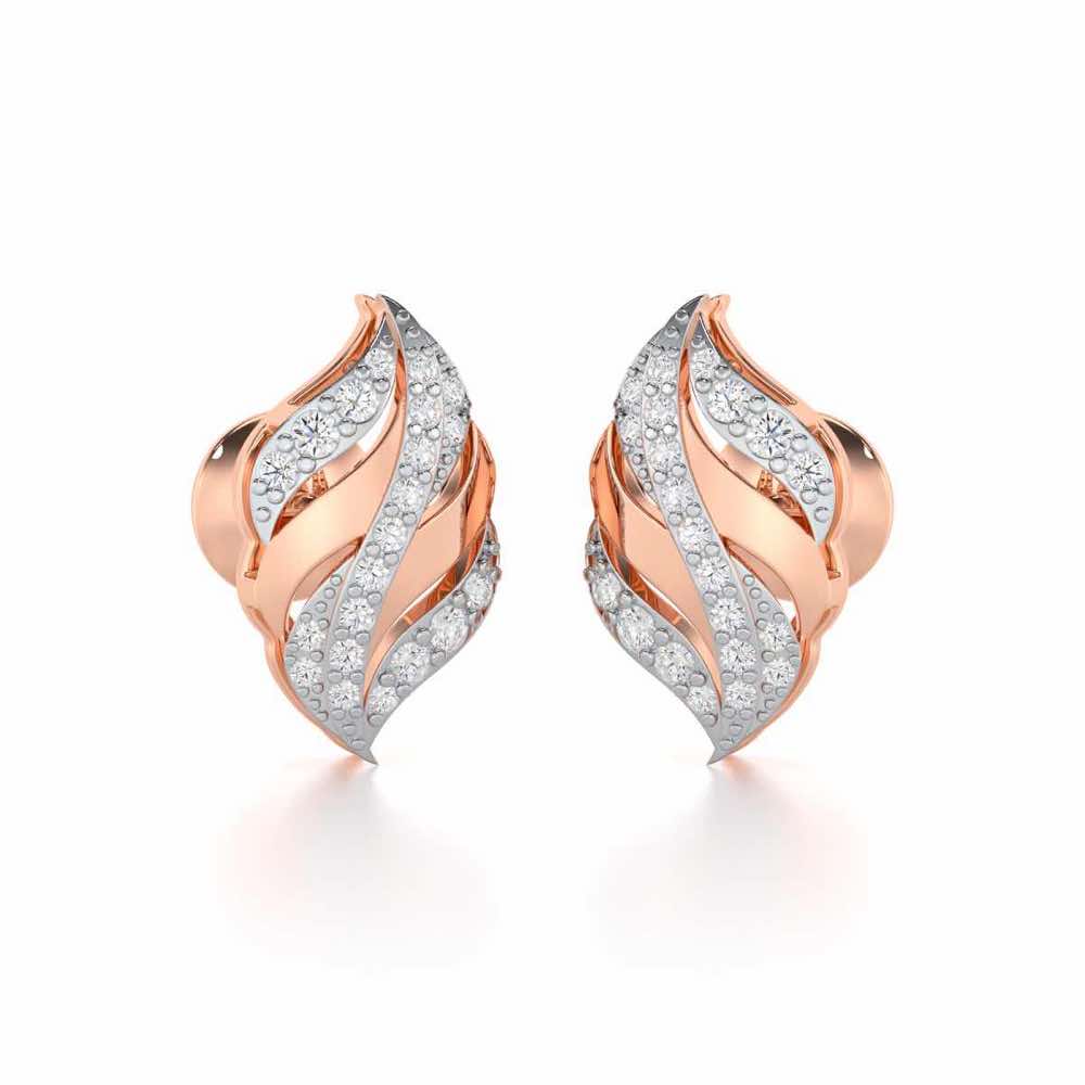 Harmony Serenade Silver Earrings - Rose Gold - Image 2