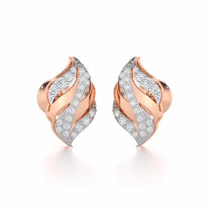 Harmony Serenade Silver Earrings - Rose Gold - Image 2