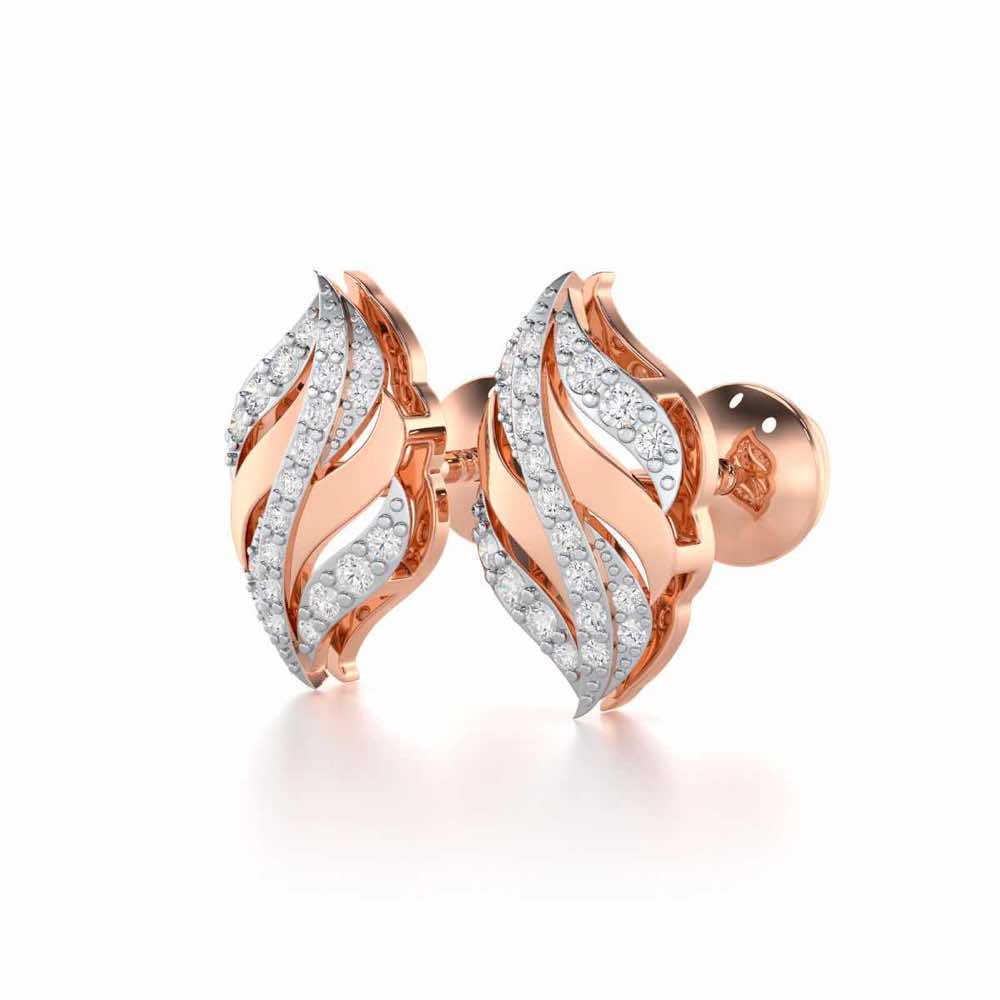 Harmony Serenade Silver Earrings - Rose Gold - Image 3