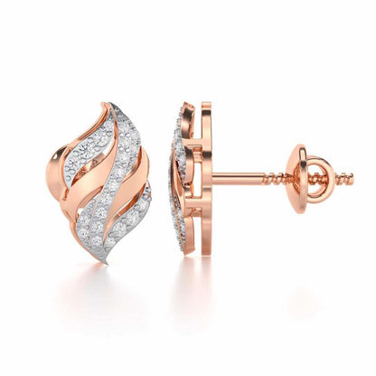 Harmony Serenade Silver Earrings - Rose Gold - Image 4