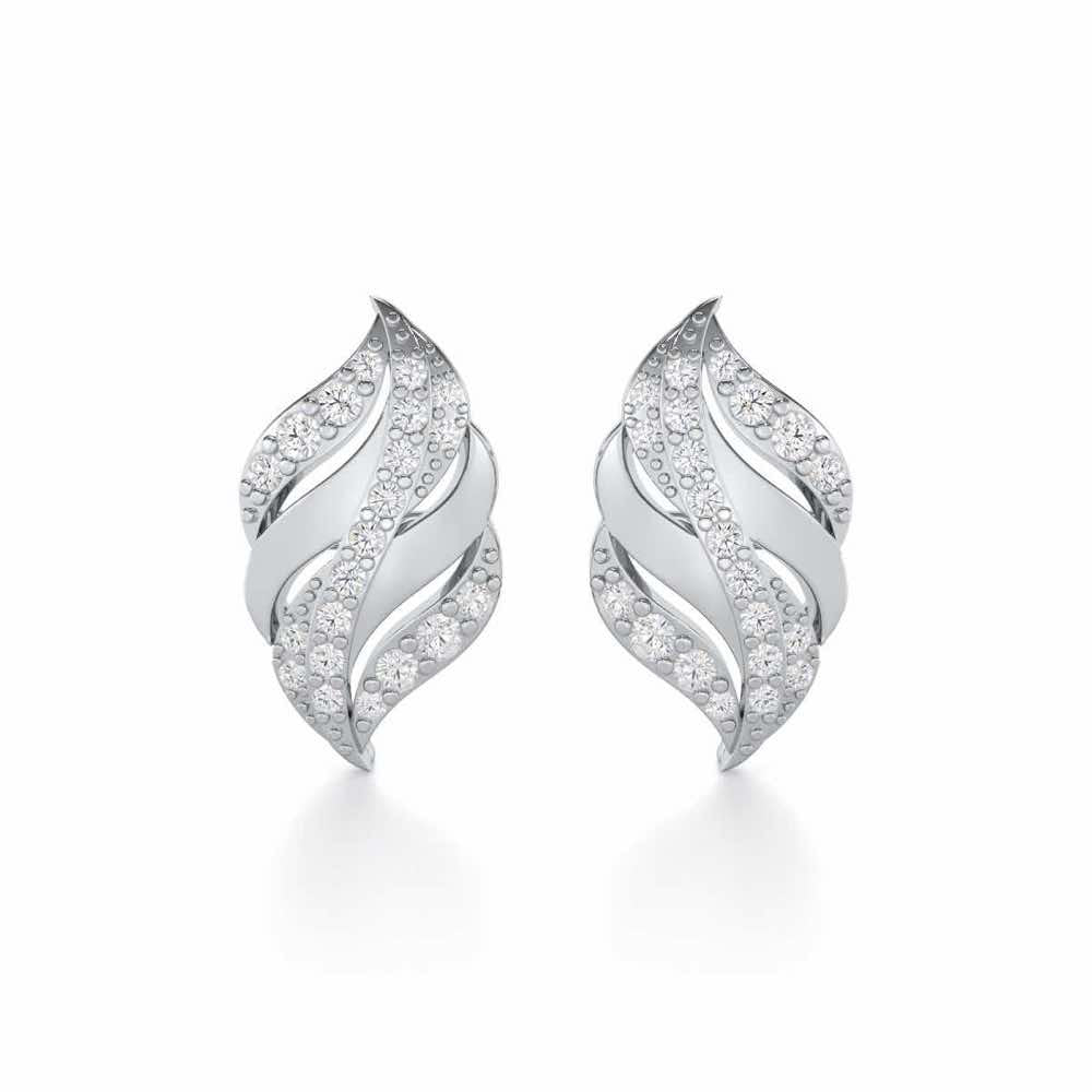 Harmony Serenade Silver Earrings - White Gold - Image 1