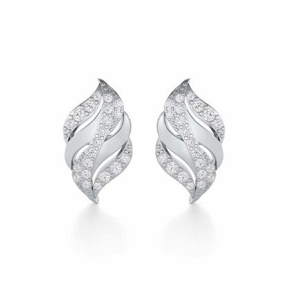 Harmony Serenade Silver Earrings - White Gold - Image 1