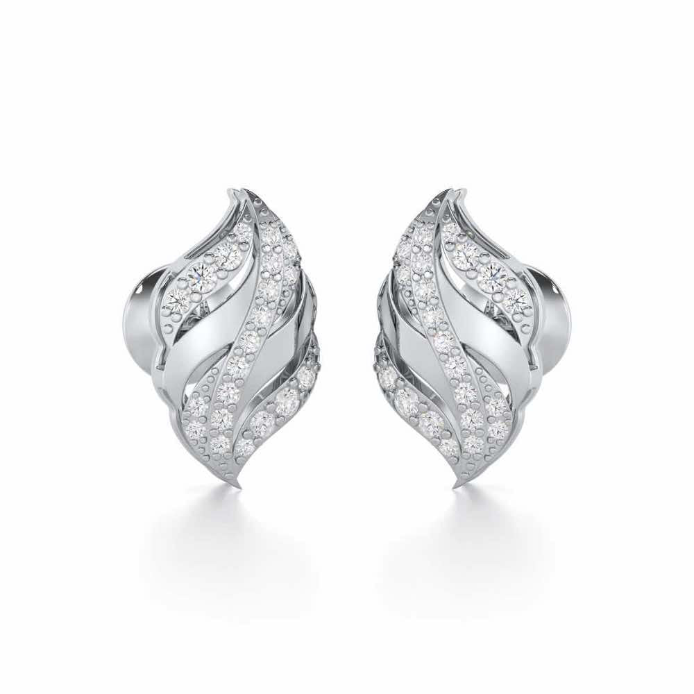 Harmony Serenade Silver Earrings - White Gold - Image 2