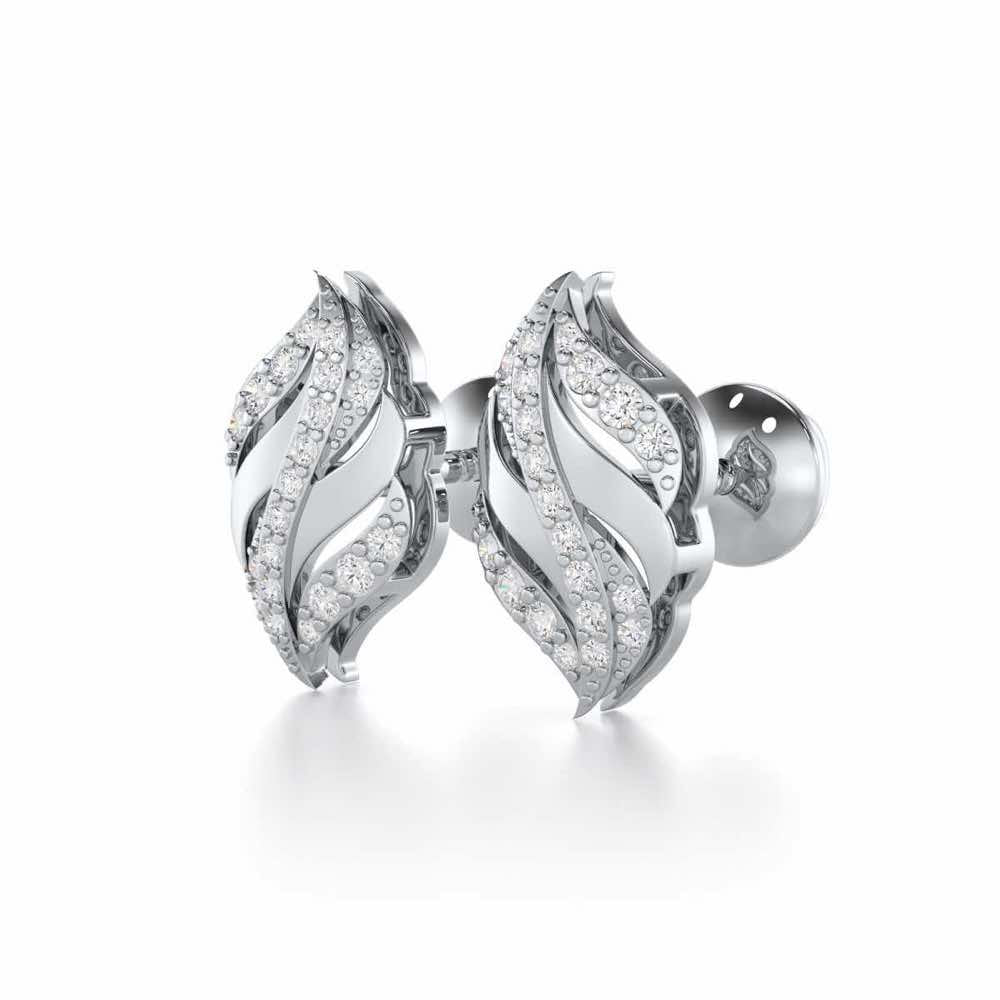 Harmony Serenade Silver Earrings - White Gold - Image 3
