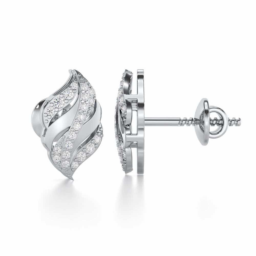Harmony Serenade Silver Earrings - White Gold - Image 4