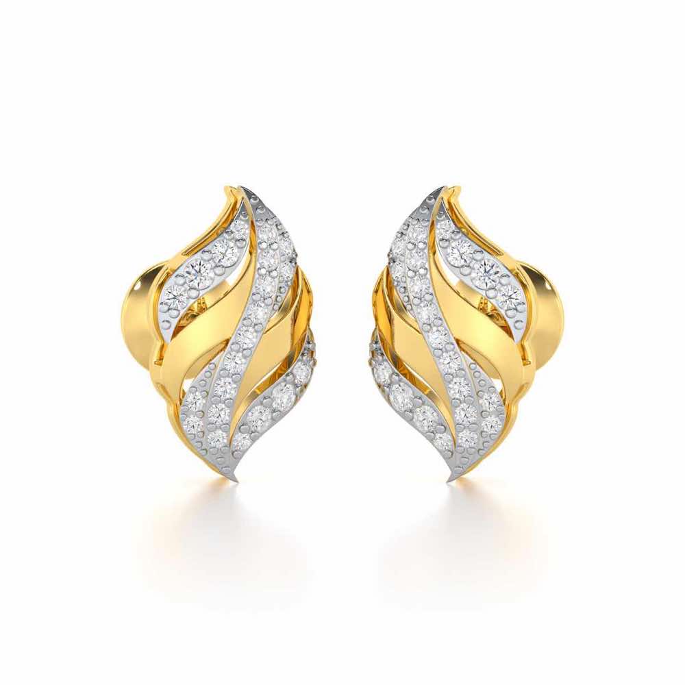 Harmony Serenade Silver Earrings - Yellow Gold - Image 2