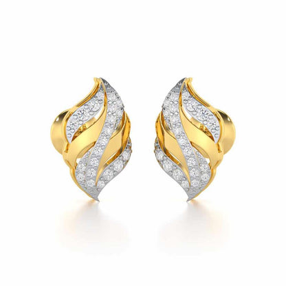 Harmony Serenade Silver Earrings - Yellow Gold - Image 2